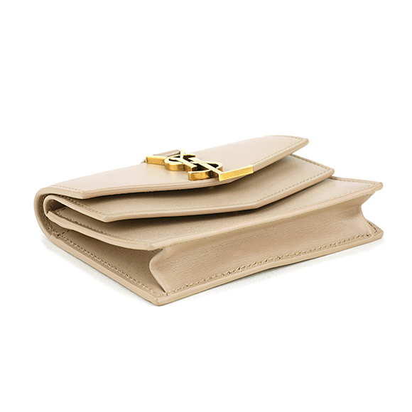 Saint Laurent Sulpice Card Case Leather Beige - Picture 3 of 7